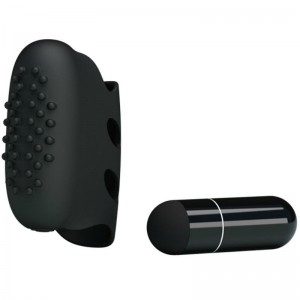 Black STEWARD Mini Finger Vibrator by PRETTY LOVE