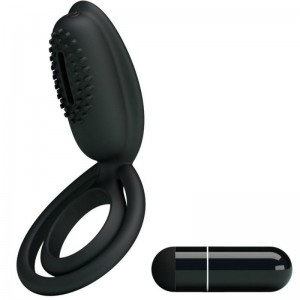 ESTHER silicone phallic ring with stimulator by PRETTY LOVE
