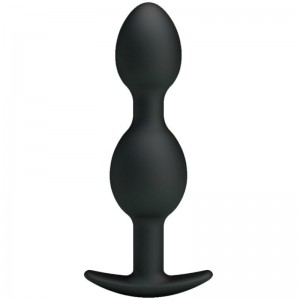 Silicone anal plug 12.5 cm Black by PRETTY LOVE