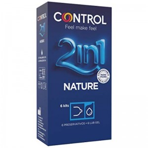 Condoms + Gel Duo Nature 6 units by CONTROL