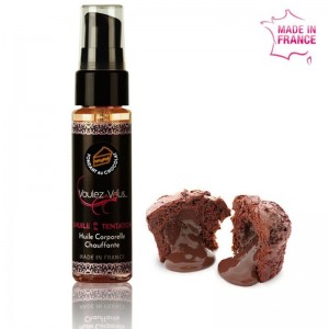 Chocolate Fondant flavored body oil with heat effect 35 ml by VOULEZ-VOUS