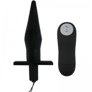 12 cm vibrating anal plug with remote control by BAILE