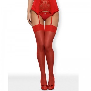 Socks model S800 Red Size S/M by OBSESSIVE