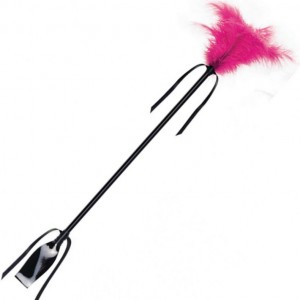 Fuchsia feather tickler and whip 2-in-1 by SECRETPLAY