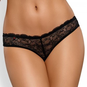 Black Lace Brazilian Panties Model FRIVOLLA Size L/XL by OBSESSIVE