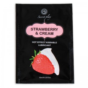 Strawberry with Cream Flavored Kissable Lubricant 10 ml by Secretplay