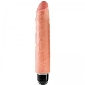 25.4 cm "Vibrating Stiffy" classic realistic vibrator from the King Cock series by PIPEDREAM