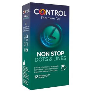 NON STOP Dots & Lines 12-unit retardant condoms from CONTROL