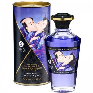 Exotic fruits aroma aphrodisiac massage oil with heat effect 100 ml by SHUNGA