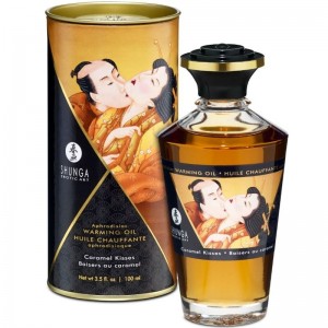 Aphrodisiac massage oil aroma Caramel kisses with heat effect 100 ml by SHUNGA
