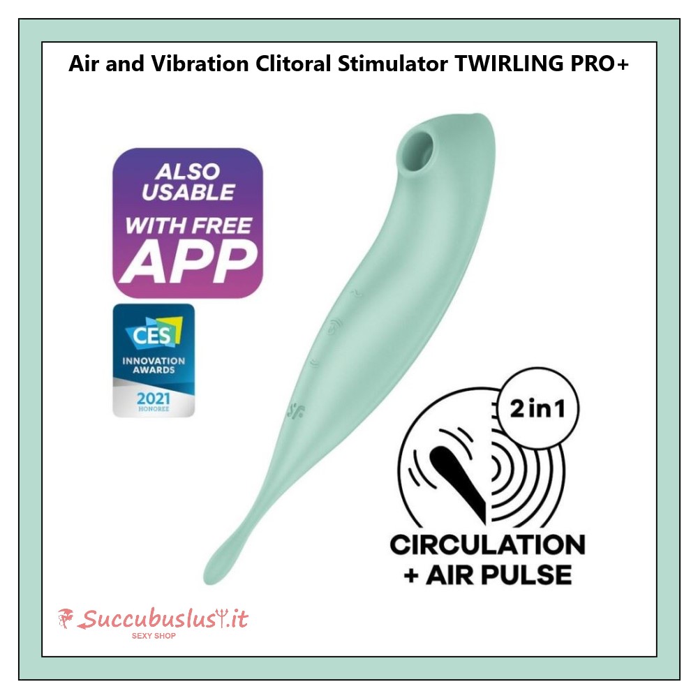 Dual Air and Vibration Clitoral Stimulator TWIRLING PRO+